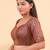 Women's mulbury silk padded back open elbow sleeves saree blouse