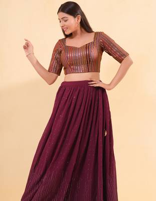 Women's mulbury silk padded back open elbow sleeves saree blouse 4