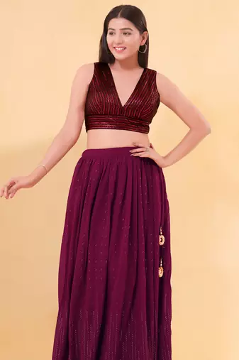 Women's tissue padded back open elbow sleeves saree blouse