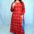 Cotton Dabu Hand Block Printed Red Long Side Slit Kurti