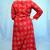Cotton Dabu Hand Block Printed Red Long Side Slit Kurti