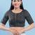 Women's cotton padded front open elbow sleeves saree blouse