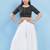 Women's cotton padded front open elbow sleeves saree blouse