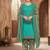 Teal printed cotton blend stitched floral print salwar kurta dupatta for women
