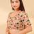 Women's dupion silk padded back open elbow sleeves saree blouse