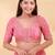 Women's silk padded back open elbow sleeves saree blouse
