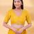 Women's silk padded back open elbow sleeves saree blouse