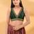 Women's mulbury silk padded back open sleeveless saree blouse