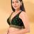 Women's mulbury silk padded back open sleeveless saree blouse