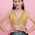 Women's mulbury silk padded back open sleeveless saree blouse