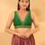 Women's mulbury silk padded back open sleeveless saree blouse