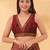 Women's mulbury silk padded back open sleeveless saree blouse