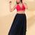 Women's mulbury silk padded back open sleeveless saree blouse