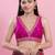 Women's mulbury silk padded back open sleeveless saree blouse