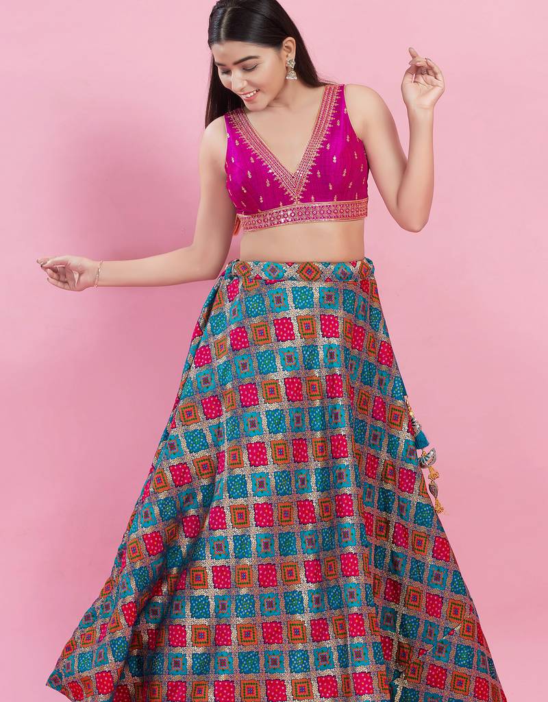 Women's mulbury silk padded back open sleeveless saree blouse