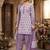 Purple printed cotton blend stitched floral print salwar kurta dupatta for women