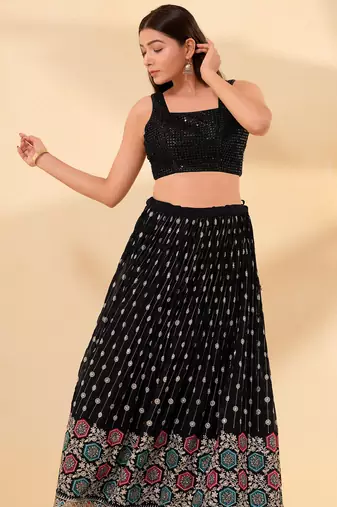 Women's net padded back open sleeveless saree blouse