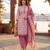 Pink printed cotton blend stitched floral print salwar kurta dupatta for women
