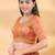 Women's brocade padded back open elbow sleeves saree blouse