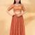 Women's brocade padded back open elbow sleeves saree blouse