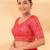 Women's brocade padded back open elbow sleeves saree blouse