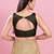 Women's brocade padded back open sleeveless saree blouse