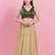 Women's brocade padded back open sleeveless saree blouse