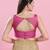 Women's brocade padded back open sleeveless saree blouse