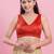 Women's brocade padded back open sleeveless saree blouse