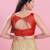 Women's brocade padded back open sleeveless saree blouse