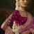 onion pink faux tissue saree with contrast embroidered blouse