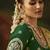 mustard faux tissue saree with contrast embroidered blouse