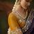 violet faux tissue saree with contrast embroidered blouse