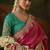 pink faux tissue saree with contrast embroidered blouse