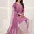 Pink printed cotton blend stitched bandhani print salwar kurta dupatta for women