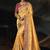 mustard gold silk blend saree with rich zari & traditional embroidery