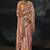 peach silk blend saree with floral embroidered scalloped border