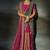 rani pink & green silk blend half-and-half saree with zardozi border