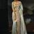 sky blue silk blend saree with zardozi border & blouse