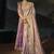 light lilac & purple silk blend saree with scalloped zardozi border