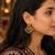 Gold plated ruby green beaded pearl chandbali earrings for women