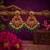 Gold plated ruby green beaded pearl chandbali earrings for women