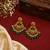 Gold plated ruby green beaded pearl chandbali earrings for women