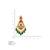 Gold plated ruby green beaded pearl chandbali earrings for women