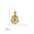 Gold plated lakshmi temple earrings with ruby green stones & pearl beads- green