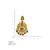Gold plated lakshmi temple earrings with ruby green stones & pearl beads - red