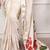 cream festive & party wear digital printed satin saree with pearl border