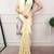 lemon festive & party wear digital printed satin saree with pearl border