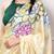 lemon festive & party wear digital printed satin saree with pearl border