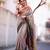 beige traditional silk blend checks saree with contrast zari weaving border & unstitched blouse piece